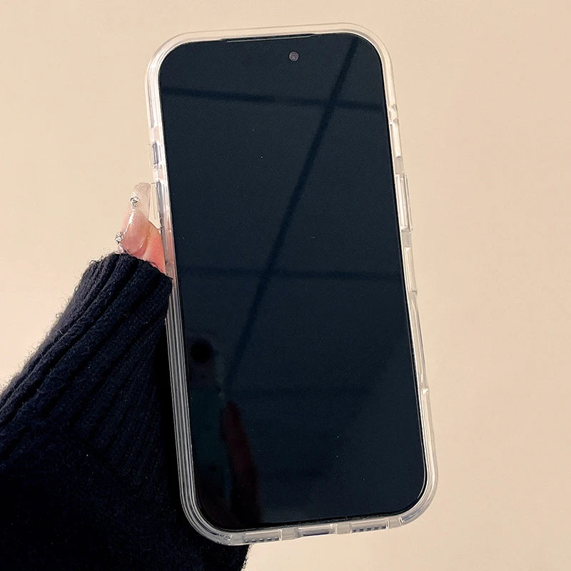 Fashion Korean Colorful Circular Dots Matte IMD TPU Back Cover For iPhone 15 16 17 Pro Max Phone Case