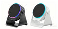 4-in-1 Portable Induction Bluetooth Speaker 360 Degree Rotatable Phone Stand Color Ambient Light Desk Audio Compatible With iPhone Android