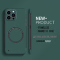 【Iron Plate Glue on Surfce 】Ultra Thin Hard Magnetic Frameless Phone Case For iPhone 15 14 Pro Max 13 12 Mini 11 Pro Max Cover