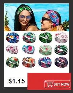 Boho Knot Turbans Yoga Elastic Head Wrap Women Headband Wide Hairbands Headwear Floral Bandanas Fashion Hair Band Accessories