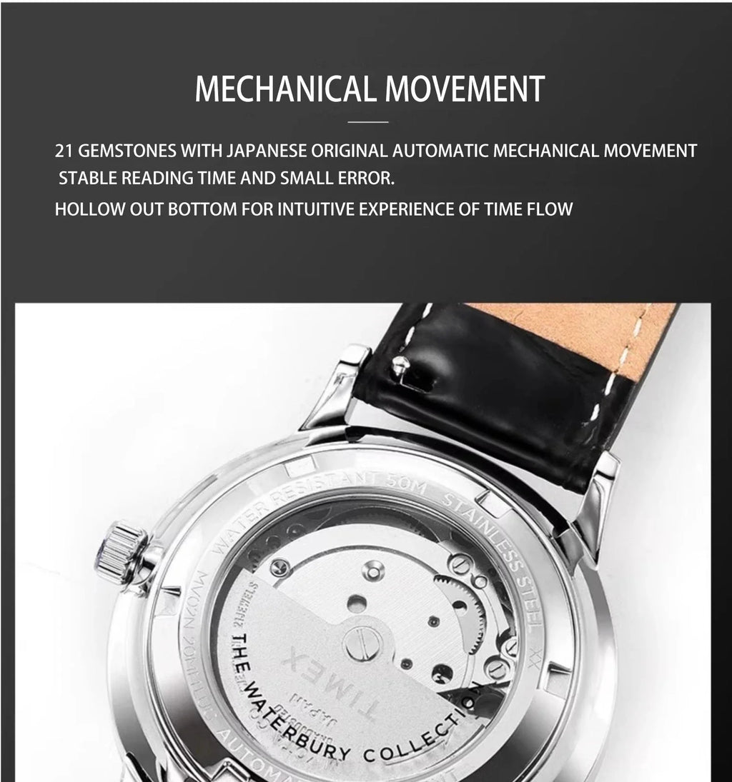 Montre TIMEX pour homme, automatique, mécanique, mode, sport, étanche, montre de loisirs, montre de travail