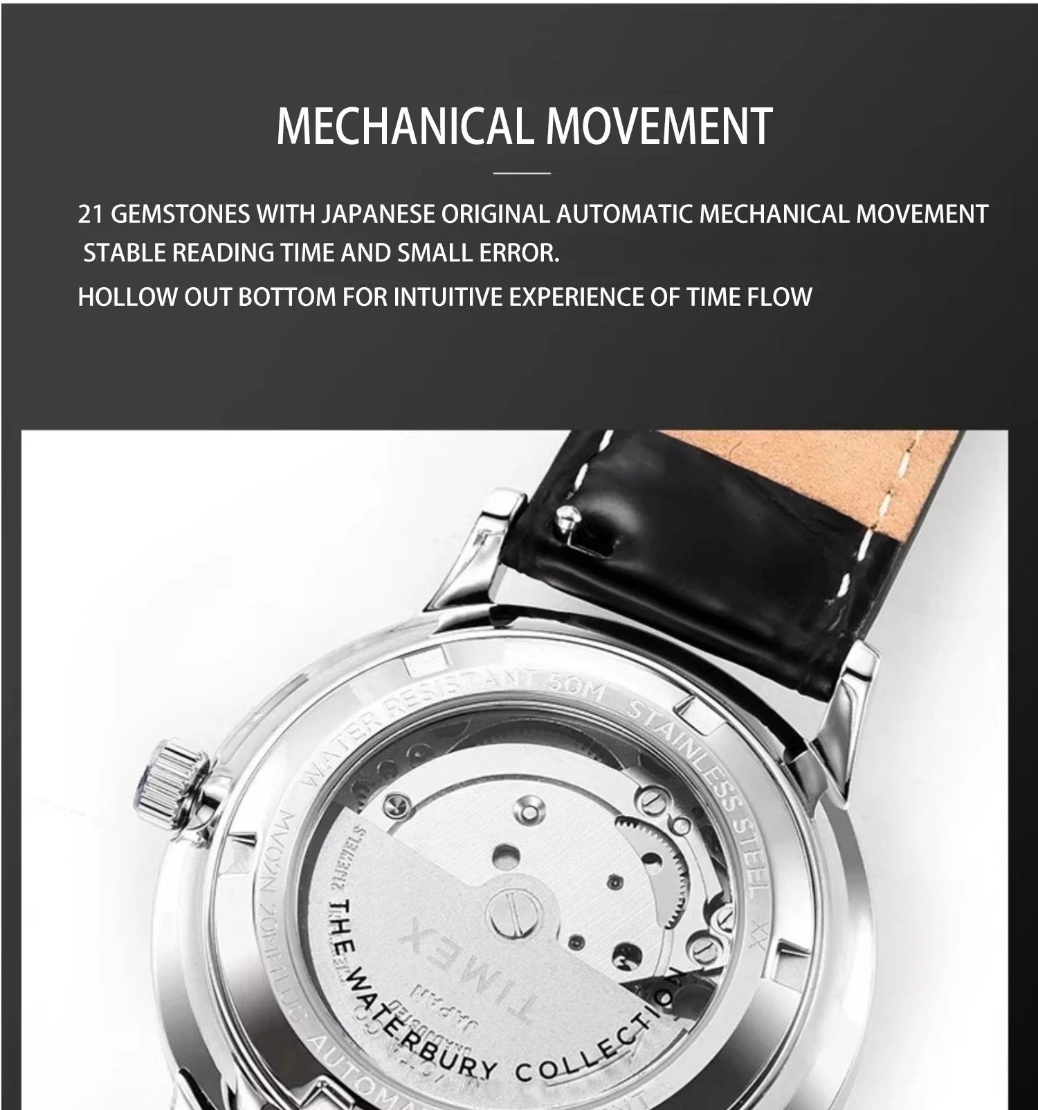 Montre TIMEX pour homme, automatique, mécanique, mode, sport, étanche, montre de loisirs, montre de travail