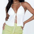 Women Halterneck Crop Tops Summer Solid Color Bandage Open Front Backless Sleeveless Green Tops y2k Streetwear
