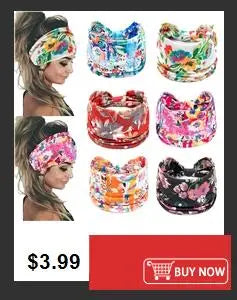 Boho Knot Turbans Yoga Elastic Head Wrap Women Headband Wide Hairbands Headwear Floral Bandanas Fashion Hair Band Accessories