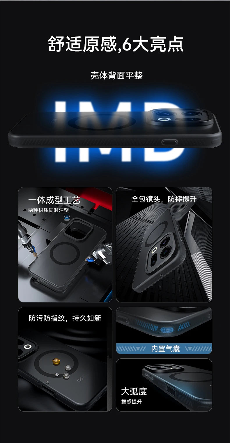 For OPPO Find X9 Pro FindX9 Case Luxury Skin-Touch Matte Magsafe Shockproof Back Cover For OPPO Find X9 Wireless Charging Funda