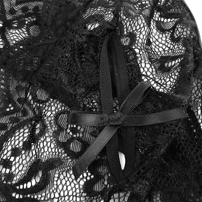 Plus Size Bikini Sets Sexy Crotchless Bikini Lingerie Women Lace Hollow Bikinis Set Erotic Swimwear Ups Deep V Open Bra Swimsuit